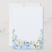 Floral Blue Baby Dusche schätzt wie viele Kisses G Einladung (Rückseite)