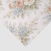 Floral Blue Blush Garden Bouquet Pattern Seidenpapier (Ausschnitt)