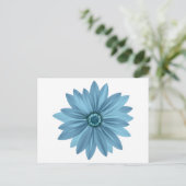 Floral Blue Daisy Blume Daisies Postkarte (Stehend Vorderseite)
