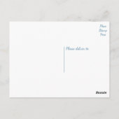 Floral Blue Daisy Blume Daisies Postkarte (Rückseite)