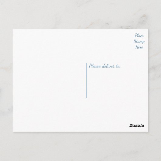 Floral Blue Daisy Blume Daisies Postkarte (Rückseite)