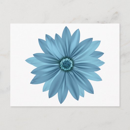 Floral Blue Daisy Blume Daisies Postkarte (Vorderseite)
