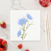 Floral Blue Daisy Blume Wedding Party Daisies Serviette (Beispiel)