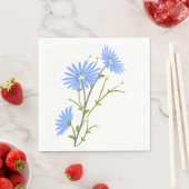 Floral Blue Daisy Blume Wedding Party Daisies Serviette (Beispiel)