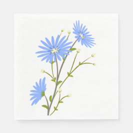 Floral Blue Daisy Blume Wedding Party Daisies Serviette