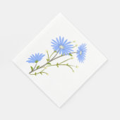 Floral Blue Daisy Blume Wedding Party Daisies Serviette (Ecke)