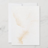 Floral Blue Gold Boho Wedding Einladung (Rückseite)