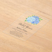 Floral Blue Hydrangea Bouquet Brautparty Acryleinladungen (Ablage )