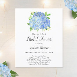 Floral Blue Hydrangea Bouquet Budget Brautparty