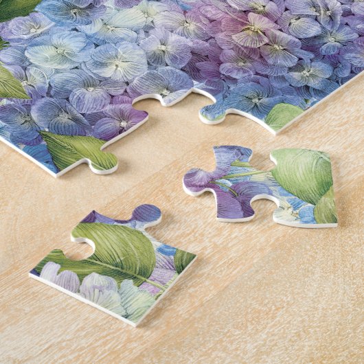 Floral Blue Hydrangea Pattern Puzzle (Seite)