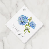 Floral Blue Hydrangea Wedding Vielen Dank Geschenkanhänger (Vorderseite)