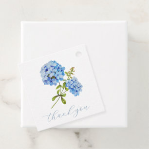 Floral Blue Hydrangea Wedding Vielen Dank Geschenkanhänger