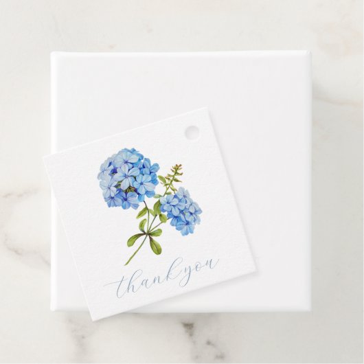 Floral Blue Hydrangea Wedding Vielen Dank Geschenkanhänger (Beispiel)