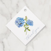 Floral Blue Hydrangea Wedding Vielen Dank Geschenkanhänger (Vorderseite)