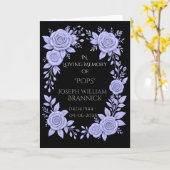 FLORAL BLUE. IN LOVING MEMORY KEEPSAKE, CARD KARTE (Gelbe Blume)