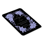 FLORAL BLUE. IN LOVING MEMORY KEEPSAKE, CARD MAGNET (Rechte Seite)
