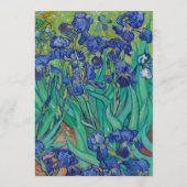 Floral Blue Irises Van Gogh Wedding Calligraphy Einladung (Rückseite)