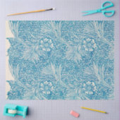 Floral Blue Marigold Ephemera Dekoupage Pattern Seidenpapier (Basteln)