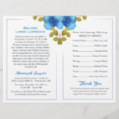 Floral Blue Memorial oder Beerdigung Service Progr (Rückseite)
