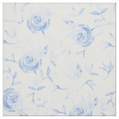 Floral Blue Rosen Damask Muster Stoff (Muster)