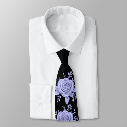 FLORAL BLUE Tie Krawatte (Gebunden)