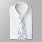 Floral blue toile krawatte (Gebunden)