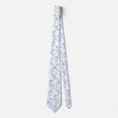 Floral blue toile krawatte (Vorderseite)