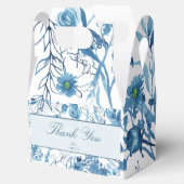 Floral Blue Vielen Dank Geschenkschachtel (Geöffnet)