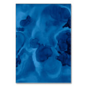 Floral Blue Watercolor Ombre Navy Rose Tischnummer (Rückseite)