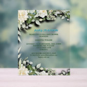 Floral Blue Watercolor Theme Acrylschild (Neutral)