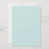 Floral Blue Watercolor Theme Einladung (Rückseite)