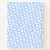 Floral Blue White Daisy Pattern School Notizblock (Rückseite)
