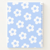 Floral Blue White Daisy Pattern School Notizblock (Rückseite)