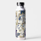 Floral Blue White Water Flasche (Links)