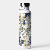 Floral Blue White Water Flasche (Rechts)