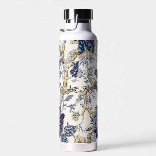 Floral Blue White Water Flasche (Rechts)