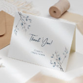 Floral Blue Winter Botanic Danke Karte