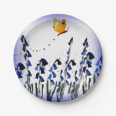 Floral Bluebells Butterfly Pappteller (Vorderseite)
