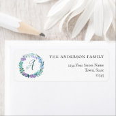 Floral Bluebells Wreath Rücksendeadressen-Aufklebe (Insitu)