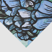Floral Blues Seidenpapier (Ausschnitt)