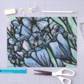 Floral Blues Seidenpapier (Handwerk)
