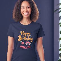 Floral Blume Happy Birthday Handschrift