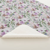 Floral Blume Lupin Thistle Bird Scottish Pattern Sherpadecke (3/4)