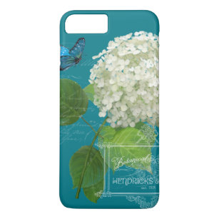 Floral Blume White Hydrangea Butterfly Script Case-Mate iPhone Hülle
