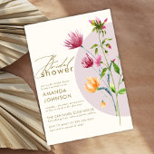 Floral Blush Bohemian Elegant Bridal Shower Einladung
