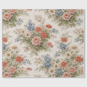 Floral Blush Garden Heirloom Pattern Geschenkpapier (Flach)