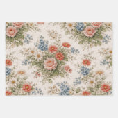 Floral Blush Garden Heirloom Pattern Geschenkpapier Set (Vorderseite 3)