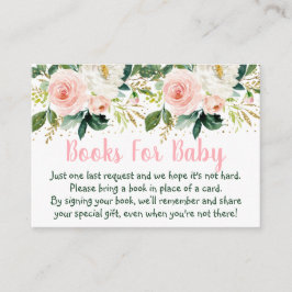 Floral Blush Gold Baby Showbuchanfrage Begleitkarte