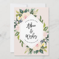Floral Blush Handgeschriebener Rat & Wünsche Mr &