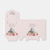 Floral Blush Peonies Trendy Script Mr. and Mrs. Geschenkschachtel (Ungefaltet)
